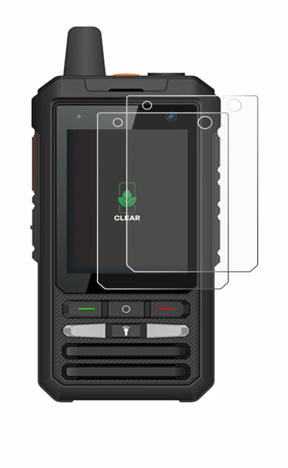 Image of the device Uniwa F80S with a wide variety of screen protectors.