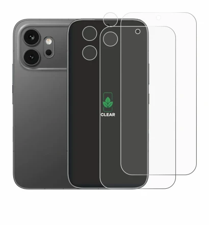 Image of the device Honor 600 (Front+Camera) with a wide variety of screen protectors.