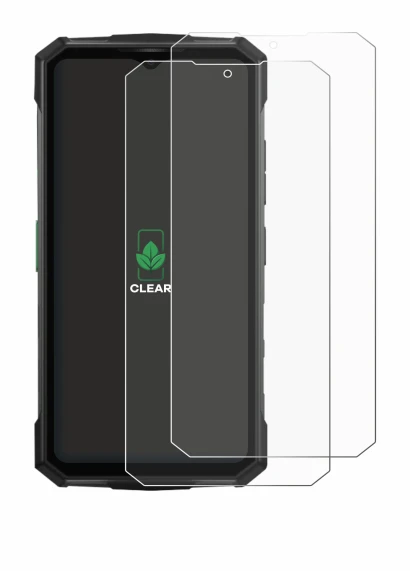 Image of the device Doogee Fire 7 Pro with a wide variety of screen protectors.