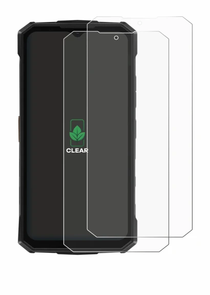 Image of the device Doogee Fire 5 Pro with a wide variety of screen protectors.