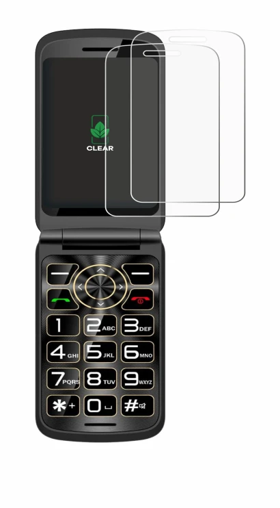 Image of the device Guwet G739 with a wide variety of screen protectors.