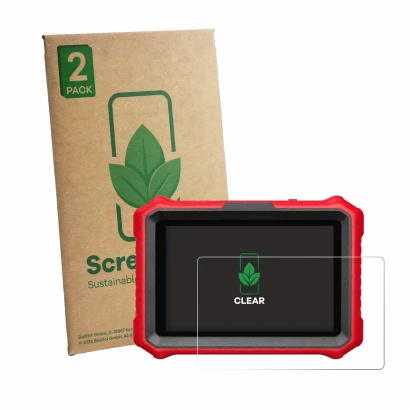 Front side of a product packaging with the brand logo ScreenLeaf. Next to it is the device KINGBOLEN K8 Pro shown with the cor