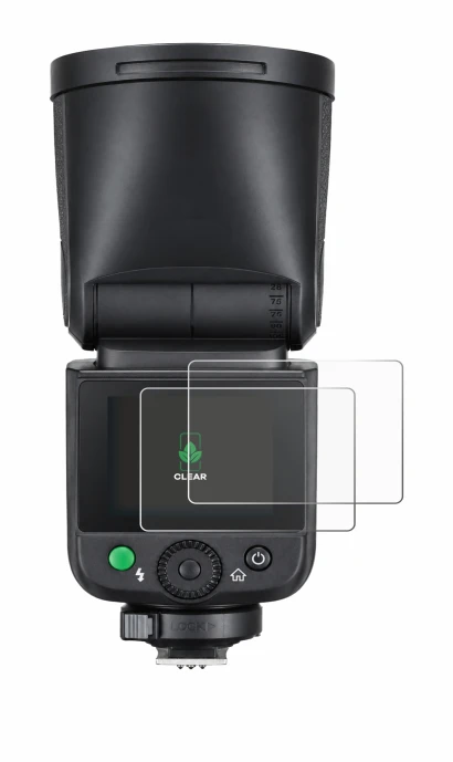 Image of the device Godox V1 mid with a wide variety of screen protectors.