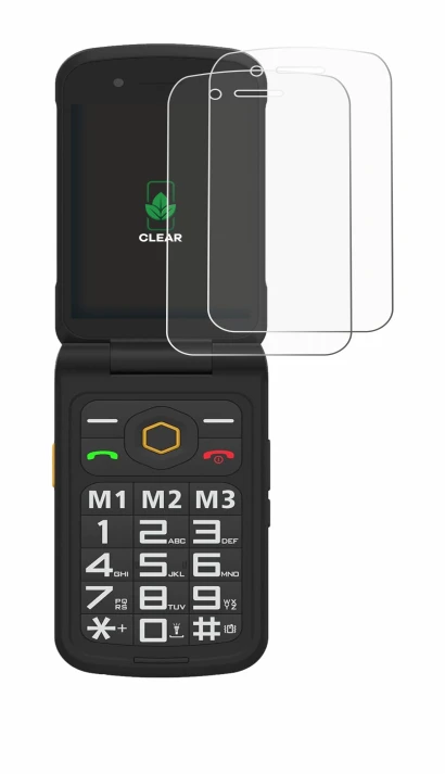Image of the device AGM M8 FLIP with a wide variety of screen protectors.