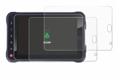 Image of the device Hugerock X72 with a wide variety of screen protectors.