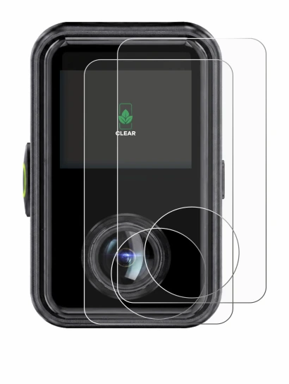 Image of the device Vantrue E360 Ace with a wide variety of screen protectors.