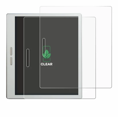 Image of the device Bigme B7 Pro with a wide variety of screen protectors.