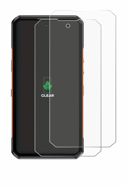 Image of the device Oukitel WP500 with a wide variety of screen protectors.