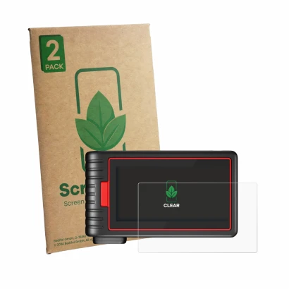 Front side of a product packaging with the brand logo ScreenLeaf. Next to it is the device KINGBOLEN S6 shown with the corresp