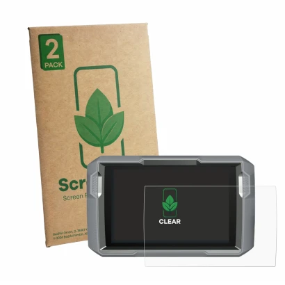 Front side of a product packaging with the brand logo ScreenLeaf. Next to it is the device Topdon ArtiDiag 900 Lite shown with
