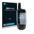 Front side of a product packaging with the brand logo Savvies. Next to it is the device Garmin GPSMAP 62st shown with the corr