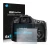 Front side of a product packaging with the brand logo Savvies. Next to it is the device Sony Alpha 57 (SLT-A57) shown with the