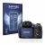 Front side of a product packaging with the brand logo Savvies. Next to it is the device Sony Cyber-Shot DSC-HX400V shown with 