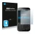 Front side of a product packaging with the brand logo Savvies. Next to it is the device Blackberry Classic Q20 shown with the 