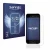 Front side of a product packaging with the brand logo Savvies. Next to it is the device Apple iPhone SE 2016 shown with the co