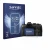 Front side of a product packaging with the brand logo Savvies. Next to it is the device Olympus OM-D E-M1 Mark II shown with t