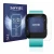 Front side of a product packaging with the brand logo Savvies. Next to it is the device Garmin Forerunner 35 shown with the co
