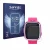 Front side of a product packaging with the brand logo Savvies. Next to it is the device Vtech Kidizoom Smart Watch 2 shown wit