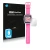 Front side of a product packaging with the brand logo Savvies. Next to it is the device Vtech Kidizoom Smart Watch DX shown wi