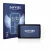 Front side of a product packaging with the brand logo Savvies. Next to it is the device BMW Motorrad Navigator VI shown with t