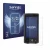 Front side of a product packaging with the brand logo Savvies. Next to it is the device Orderman 7 shown with the correspondin