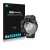 Front side of a product packaging with the brand logo Savvies. Next to it is the device Casio Pro Trek PRG-240-1ER shown with 