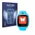 Front side of a product packaging with the brand logo Savvies. Next to it is the device Xplora Go shown with the corresponding