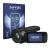 Front side of a product packaging with the brand logo Savvies. Next to it is the device Panasonic HC-VXF11 shown with the corr