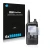 Front side of a product packaging with the brand logo Savvies. Next to it is the device Icom ID-51E Plus 2 shown with the corr