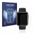 Front side of a product packaging with the brand logo Savvies. Next to it is the device Xiaomi Mi Watch Lite shown with the co
