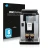 Front side of a product packaging with the brand logo Savvies. Next to it is the device DeLonghi PrimaDonna Soul ECAM610.55.SB