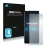 Front side of a product packaging with the brand logo Savvies. Next to it is the device Infinix Note 10 Pro shown with the cor