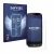 Front side of a product packaging with the brand logo Savvies. Next to it is the device Brondi Amico XS shown with the corresp