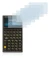 Image of the device SwissMicros DM42 with a wide variety of screen protectors.