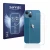 Front side of a product packaging with the brand logo Savvies. Next to it is the device Apple iPhone 13 mini (Back) shown with