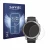 Front side of a product packaging with the brand logo Savvies. Next to it is the device Garmin Fenix 7 (47 mm) shown with the 