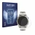 Front side of a product packaging with the brand logo Savvies. Next to it is the device Garmin D2 Mach 1 shown with the corres