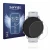 Front side of a product packaging with the brand logo Savvies. Next to it is the device Garmin Forerunner 955 shown with the c