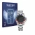 Front side of a product packaging with the brand logo Savvies. Next to it is the device Rolex GMT-Master II shown with the cor