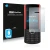 Front side of a product packaging with the brand logo Savvies. Next to it is the device Nokia 5710 XA shown with the correspon