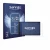 Front side of a product packaging with the brand logo Savvies. Next to it is the device Garmin DriveSmart 86 shown with the co