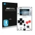 Front side of a product packaging with the brand logo Savvies. Next to it is the device Arduboy FX shown with the correspondin