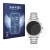 Front side of a product packaging with the brand logo Savvies. Next to it is the device Hugo Boss Chronograph 58114171 shown w