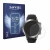 Front side of a product packaging with the brand logo Savvies. Next to it is the device Huami Amazfit Falcon shown with the co