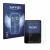 Front side of a product packaging with the brand logo Savvies. Next to it is the device HifiWalker H2 touch shown with the cor
