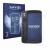 Front side of a product packaging with the brand logo Savvies. Next to it is the device Zebra TC27 (Front+Camera) shown with t