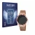 Front side of a product packaging with the brand logo Savvies. Next to it is the device Lotus SMARTIME 50036/1 shown with the 