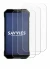 Image of the device Doogee S61 Pro with a wide variety of screen protectors.