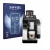 Front side of a product packaging with the brand logo Savvies. Next to it is the device DeLonghi Rivelia shown with the corres