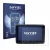 Front side of a product packaging with the brand logo Savvies. Next to it is the device Idmedia 8" shown with the correspondin